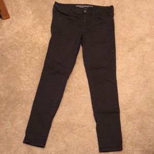 AEO Super Stretch Sateen Jeggings (Dark Green)